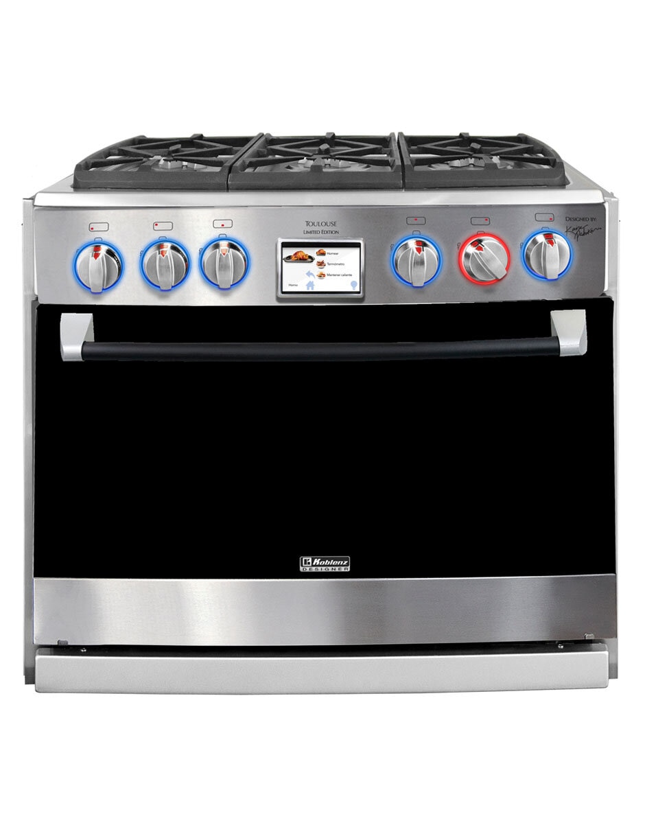 Estufa empotrable a gas natural/lp Koblenz 76 cm KZ.EST.TOULUSE.FRYER. de 6 quemadores