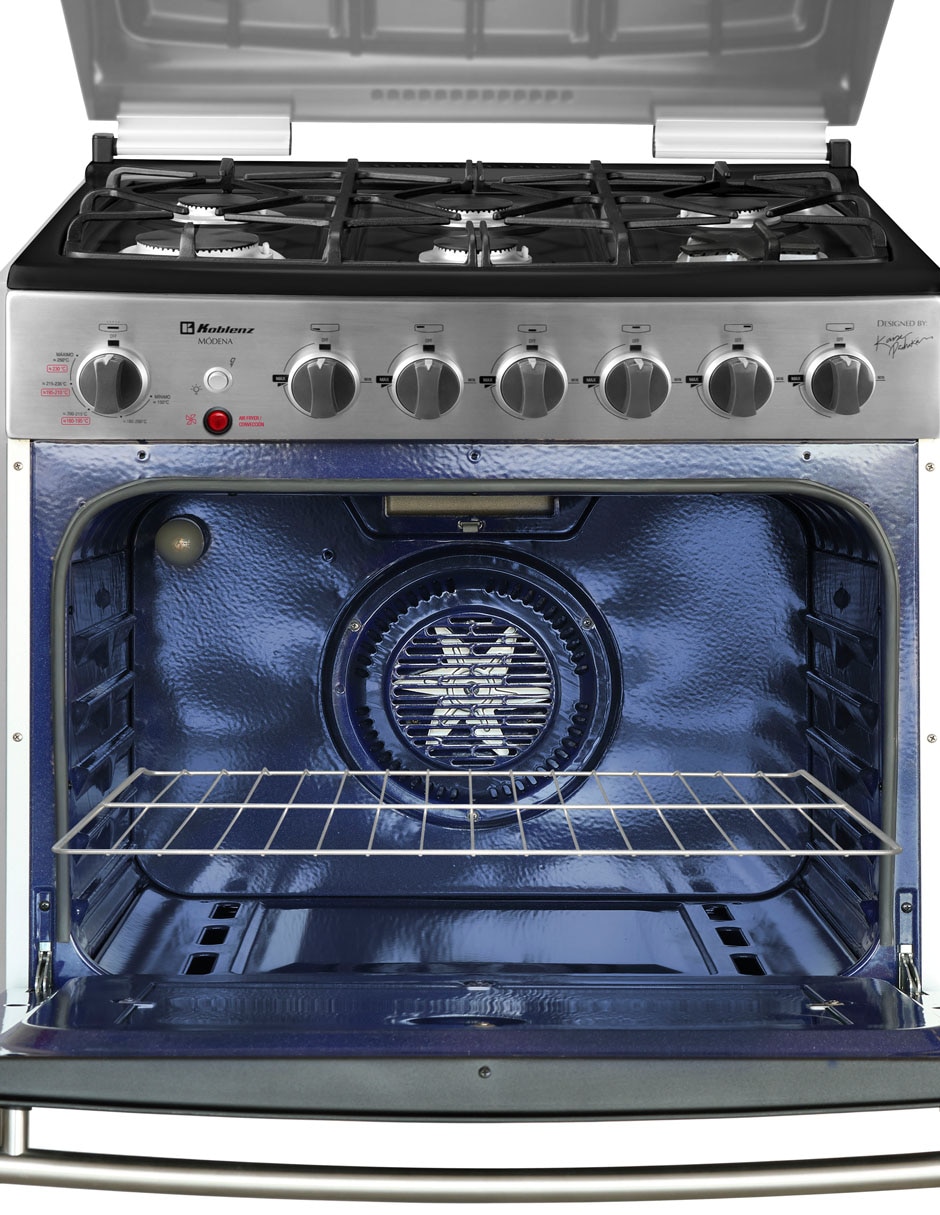 Estufa empotrable a gas natural/lp Koblenz 76 cm KZ.EST.MODENA.FRYER. de 6 quemadores