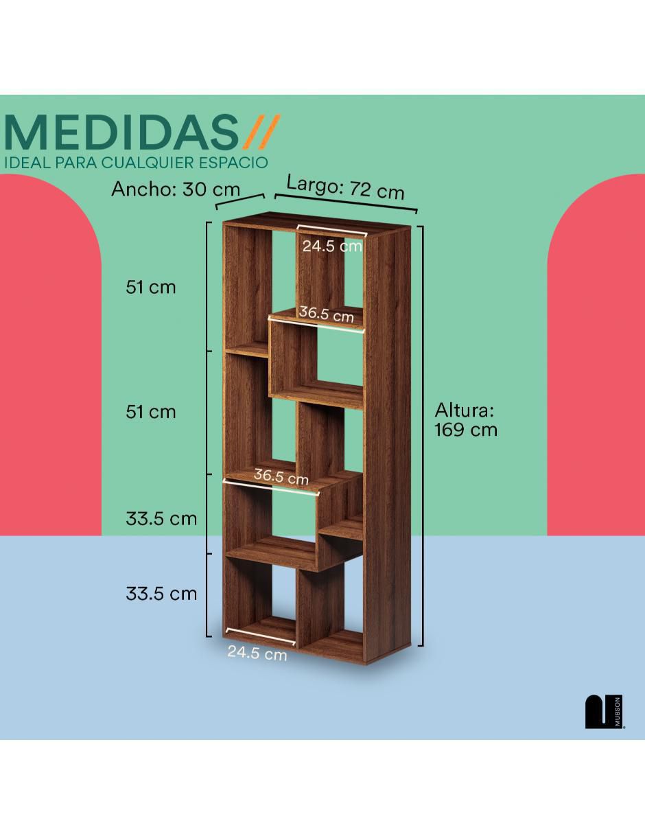 Librero armable Parma de MDF 7