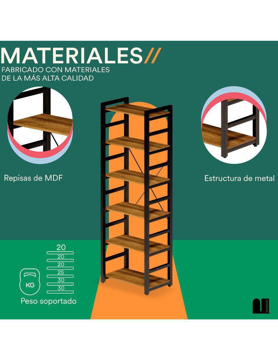 Librero armable Dante de MDF 3