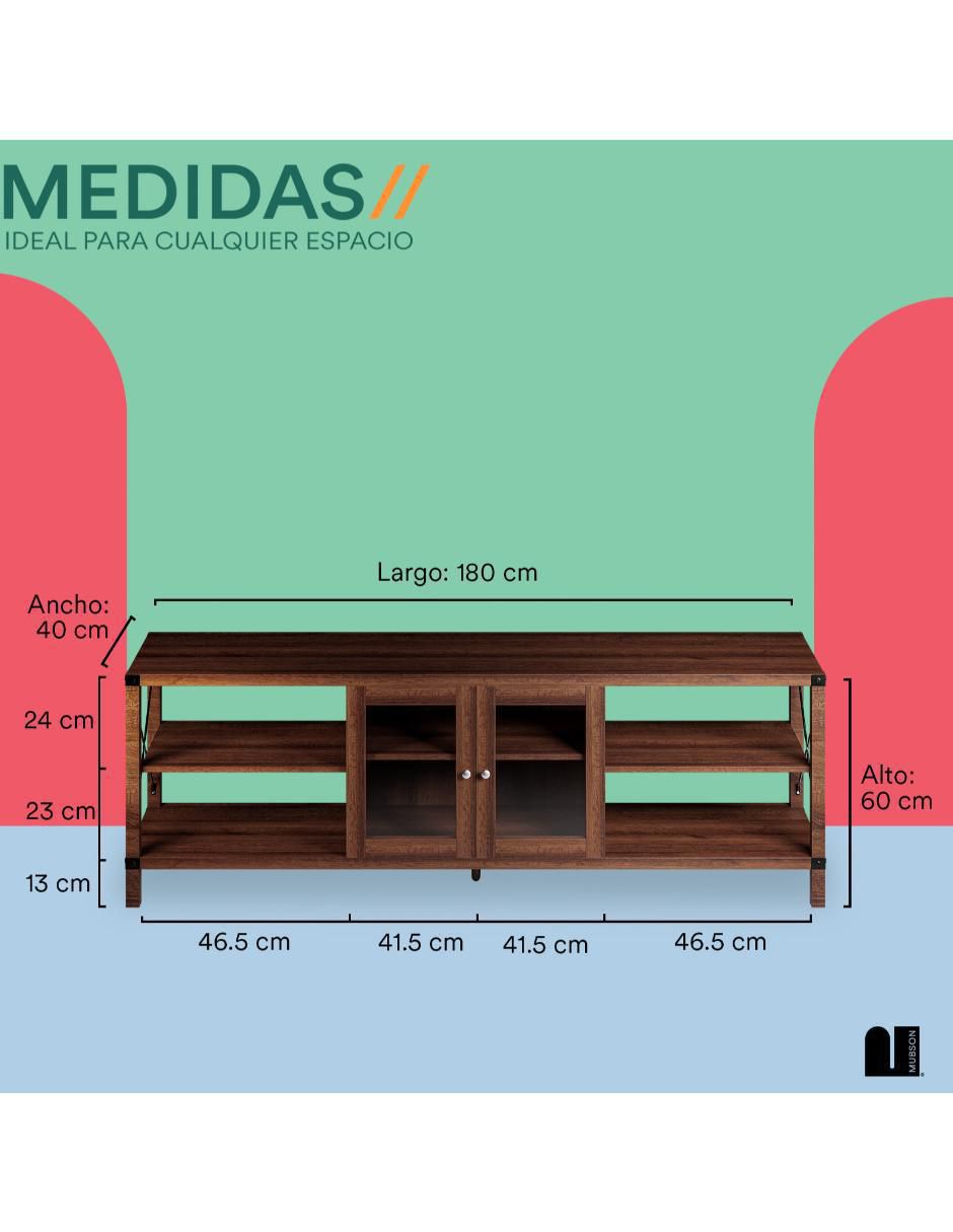 Mueble de TV armable Bari de MDF 7
