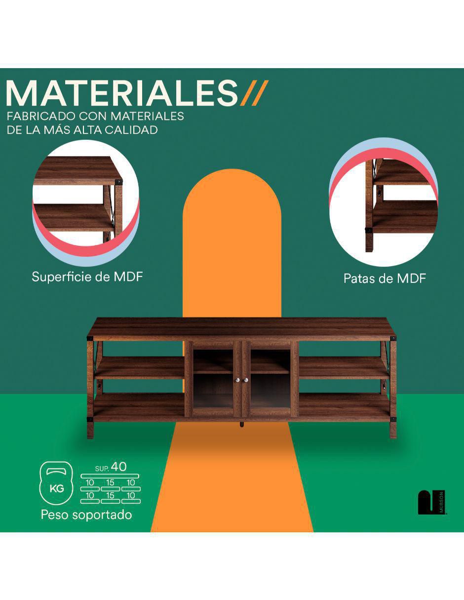 Mueble de TV armable Bari de MDF 4