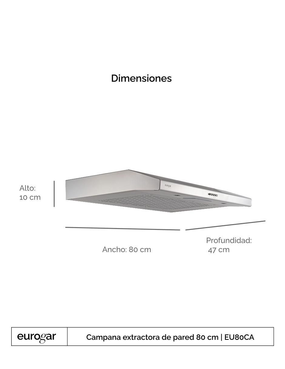 Campana de pared EU80CA de acero inoxidable 5