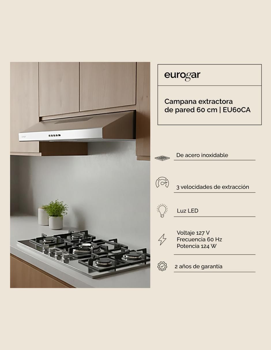 Campana de pared EU60CA de acero inoxidable 2