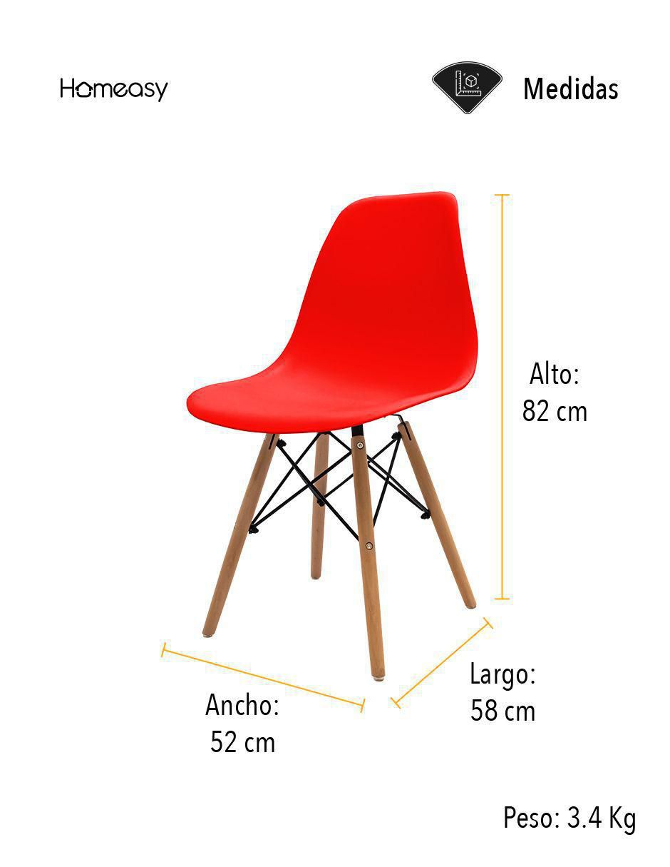 Set de sillas 2 piezas Stay Elit Homeasy de plástico