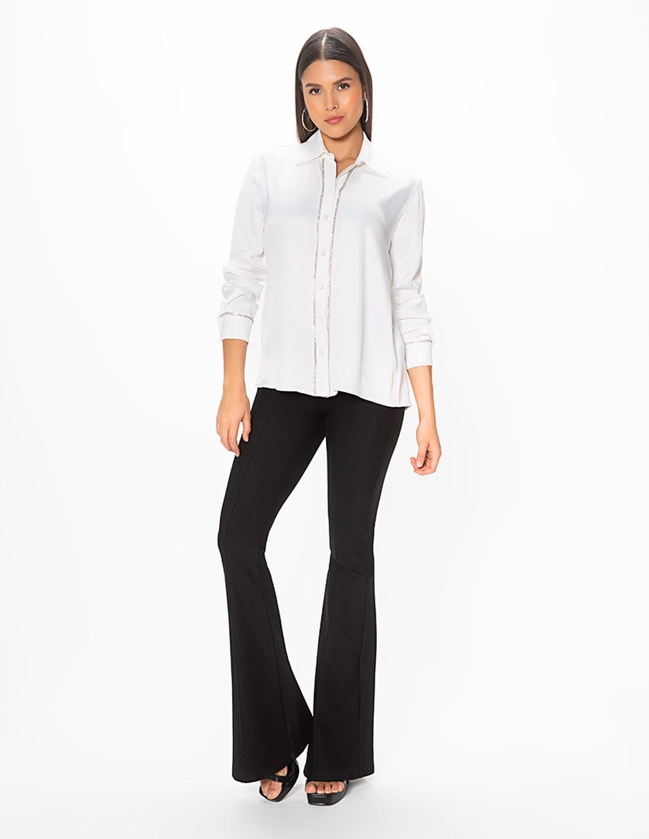 Blusa Studio F manga larga para mujer