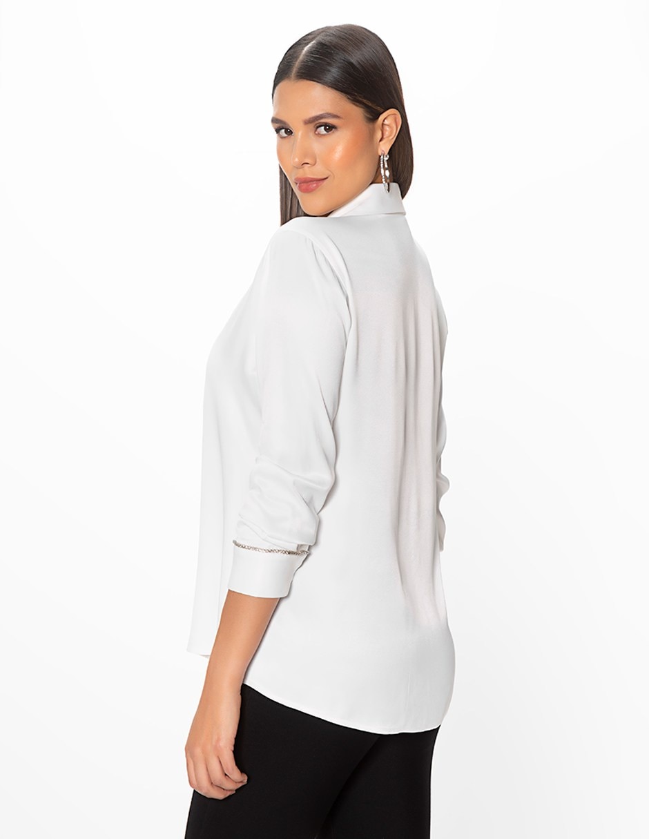 Blusa Studio F manga larga para mujer