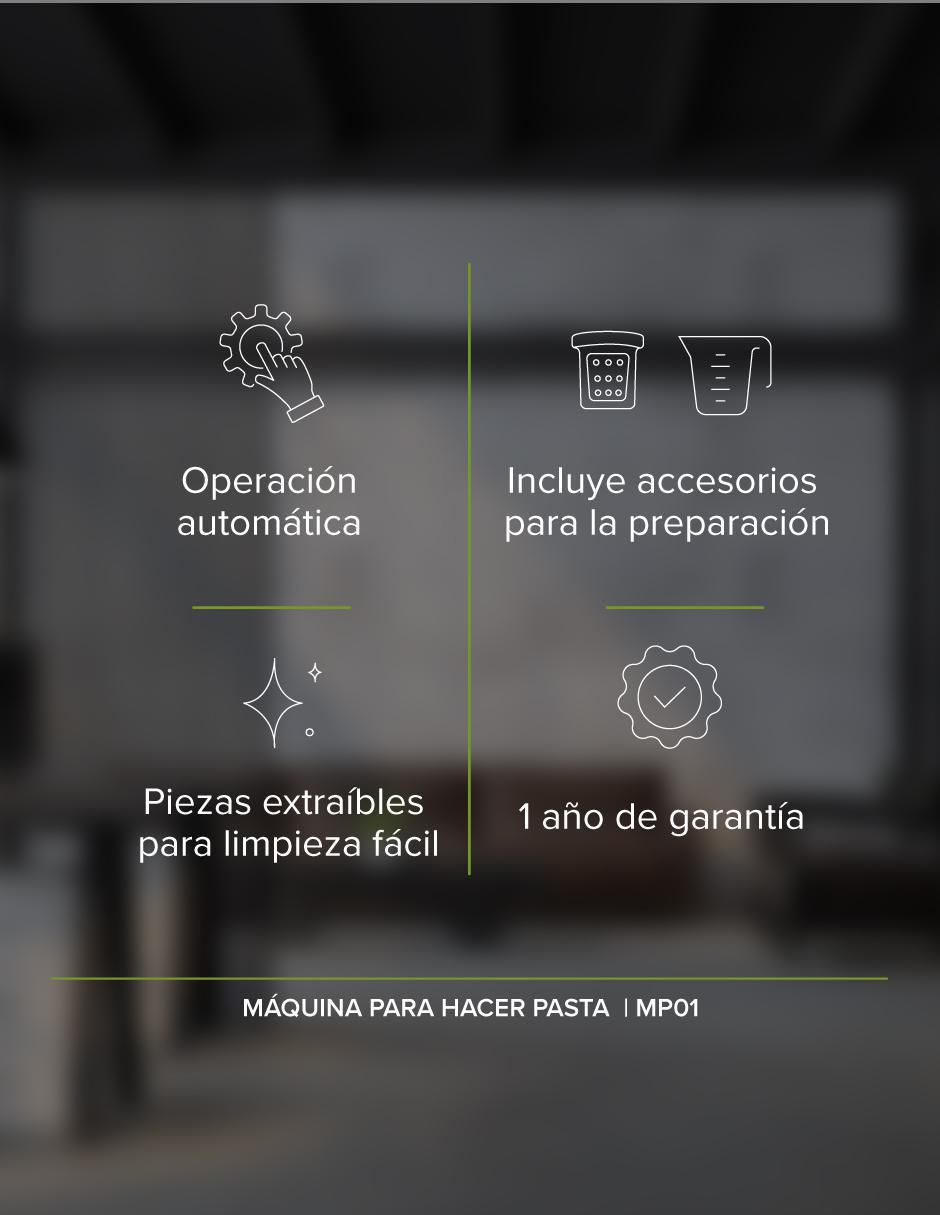 MÁQUINA PASTA MP01 , NEGRO 4