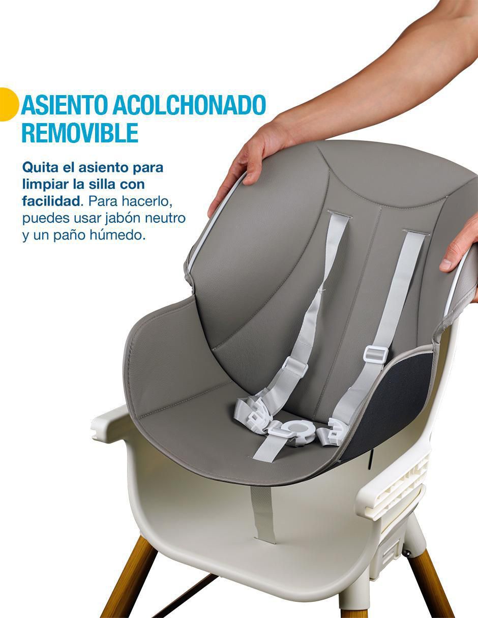 Silla para bebé Periquera 5 en 1 con Bandeja y Altura Ajustable 6