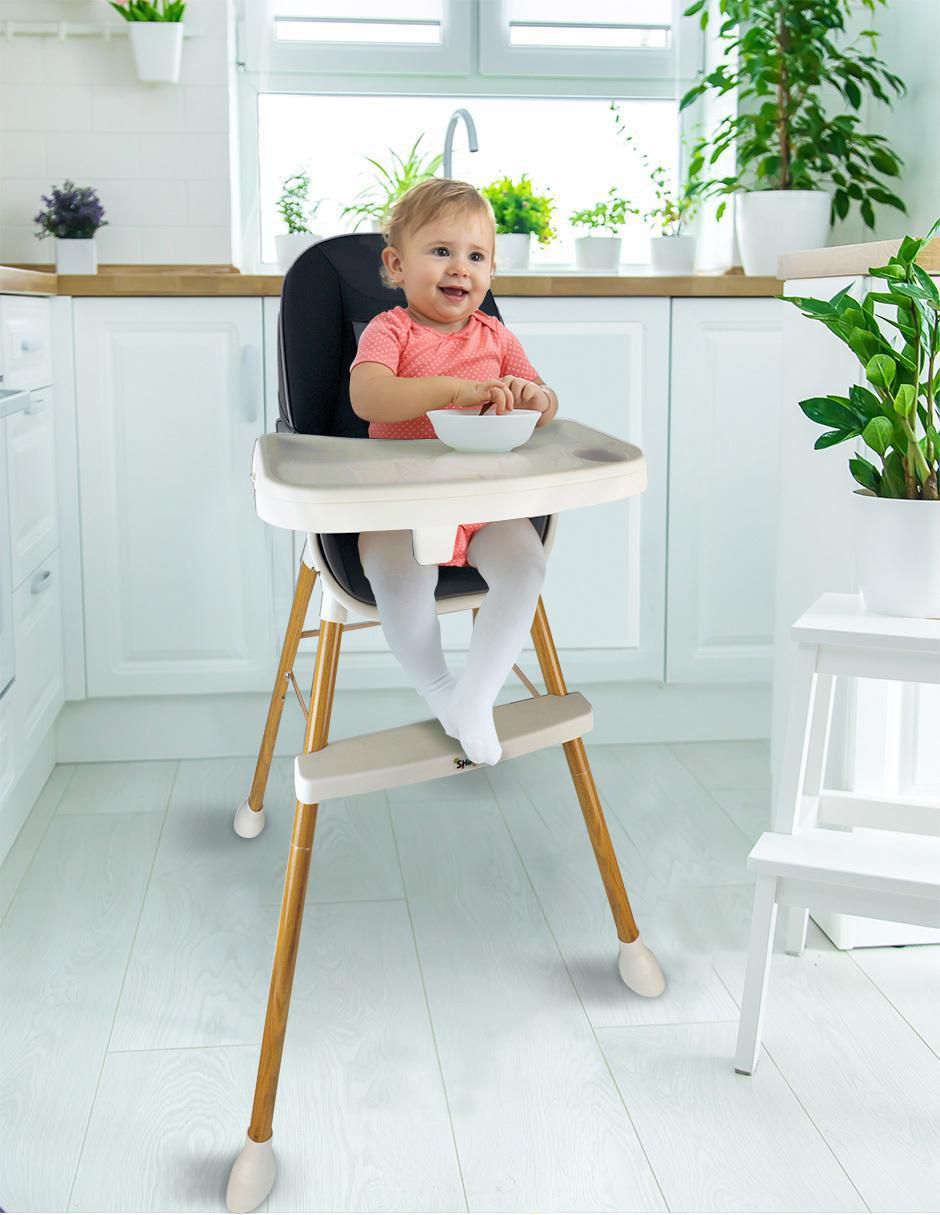 Silla para bebé Periquera 5 en 1 con Bandeja y Altura Ajustable 4