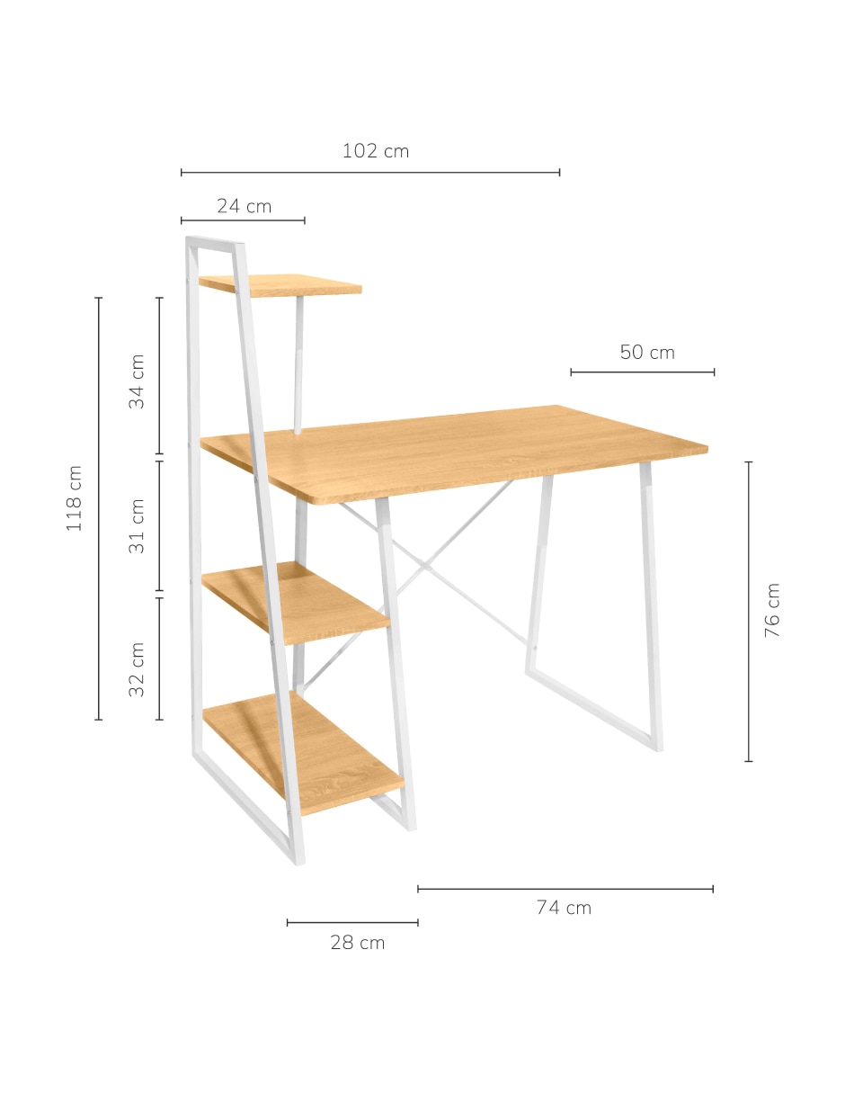 Escritorio armable Minimalista de MDF 5