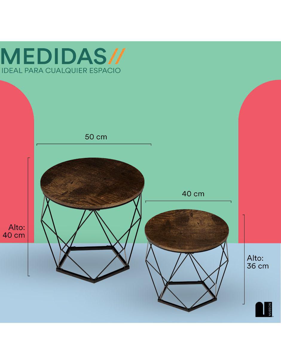 Juego de mesas para sala de mdf 2 piezas 7