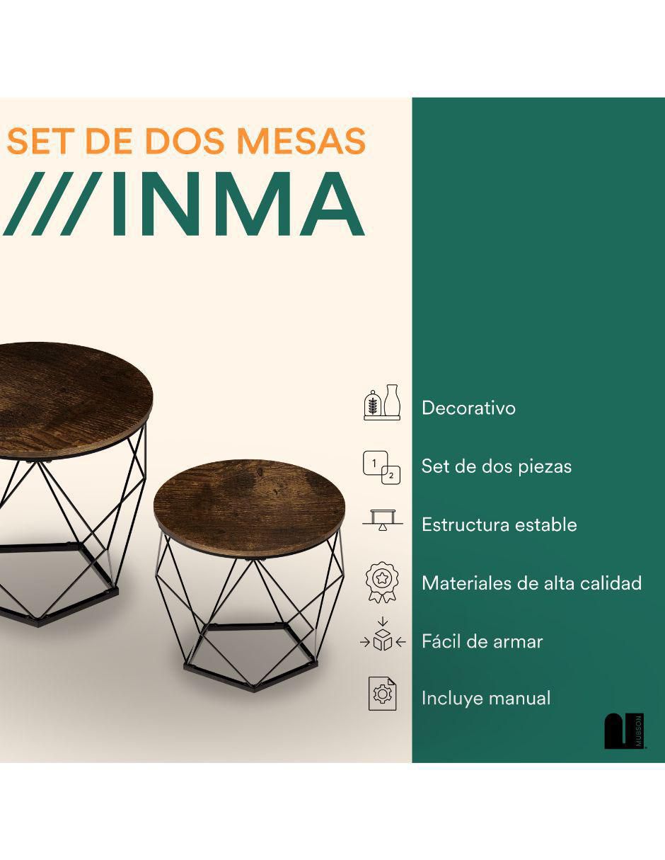 Juego de mesas para sala de mdf 2 piezas 6