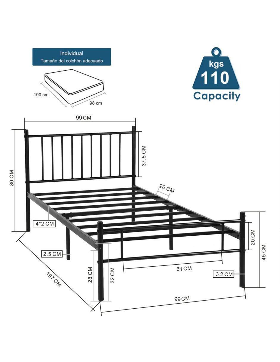 Base para cama Kessie de metal 8