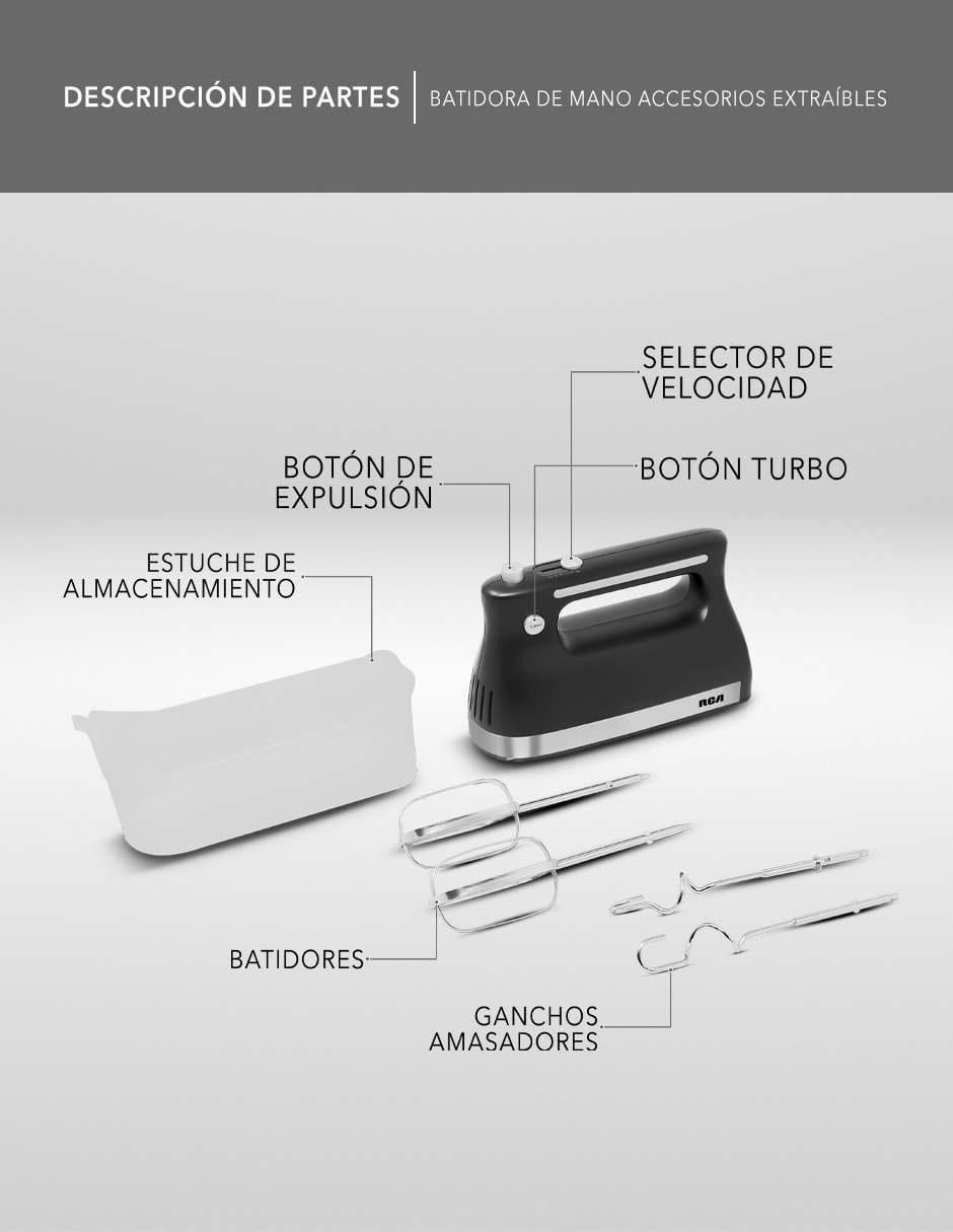BATIDORA MANUAL RC-72 , 1 L, NEGRO 4