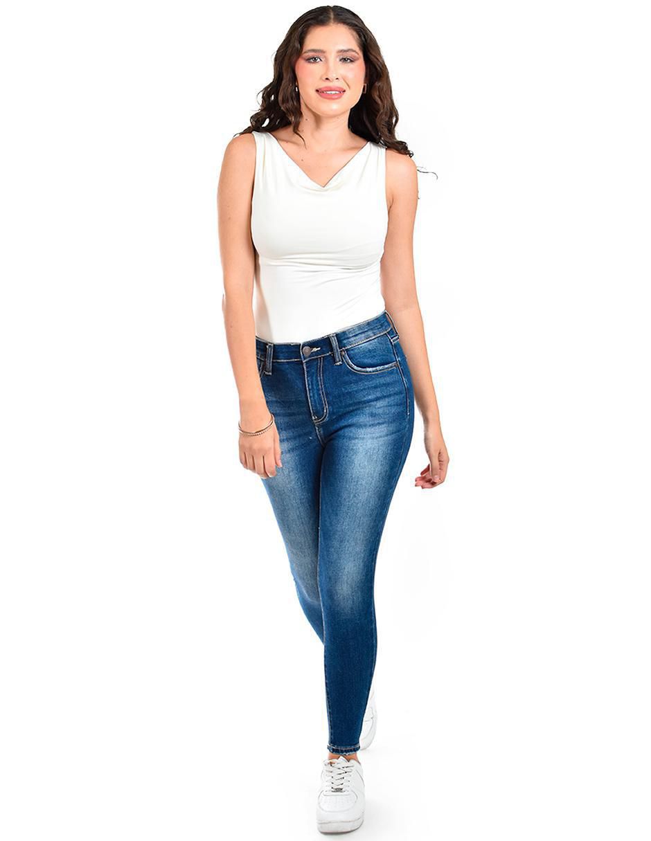 Jeans easy pant skinny para mujer 6