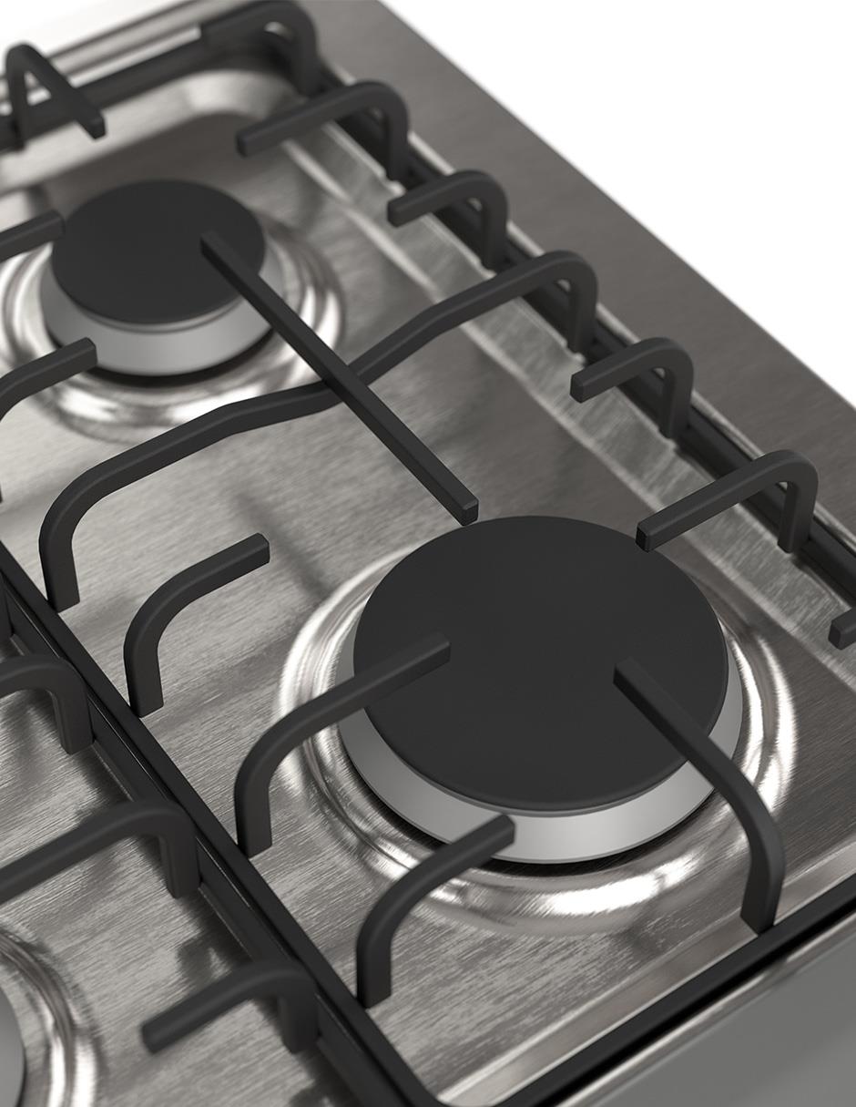 Estufa empotrable a Gas LP Whirlpool 76 cm WER2100D de 6 quemadores