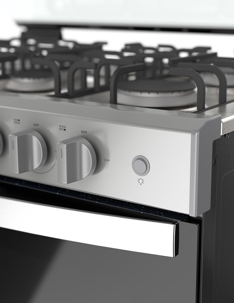Estufa empotrable a Gas LP Whirlpool 76 cm WER2100D de 6 quemadores