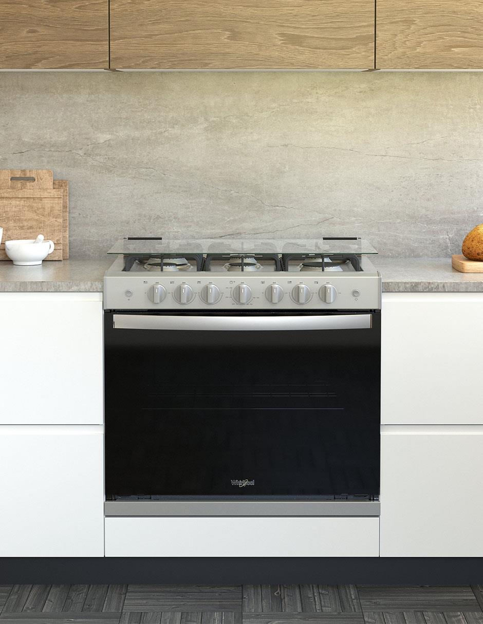 Estufa empotrable a Gas LP Whirlpool 76 cm WER2100D de 6 quemadores