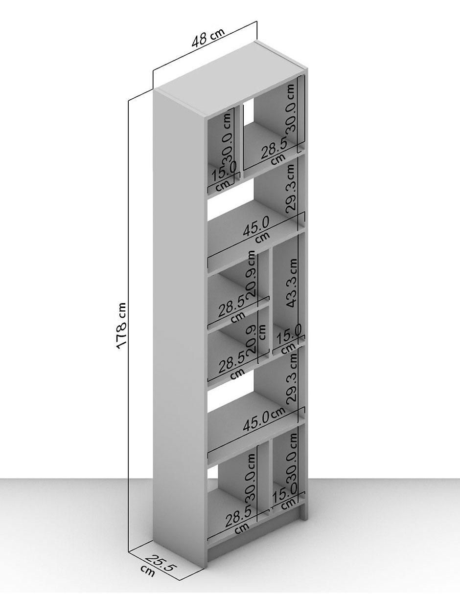 Librero armable Alta Piratini de MDF 6