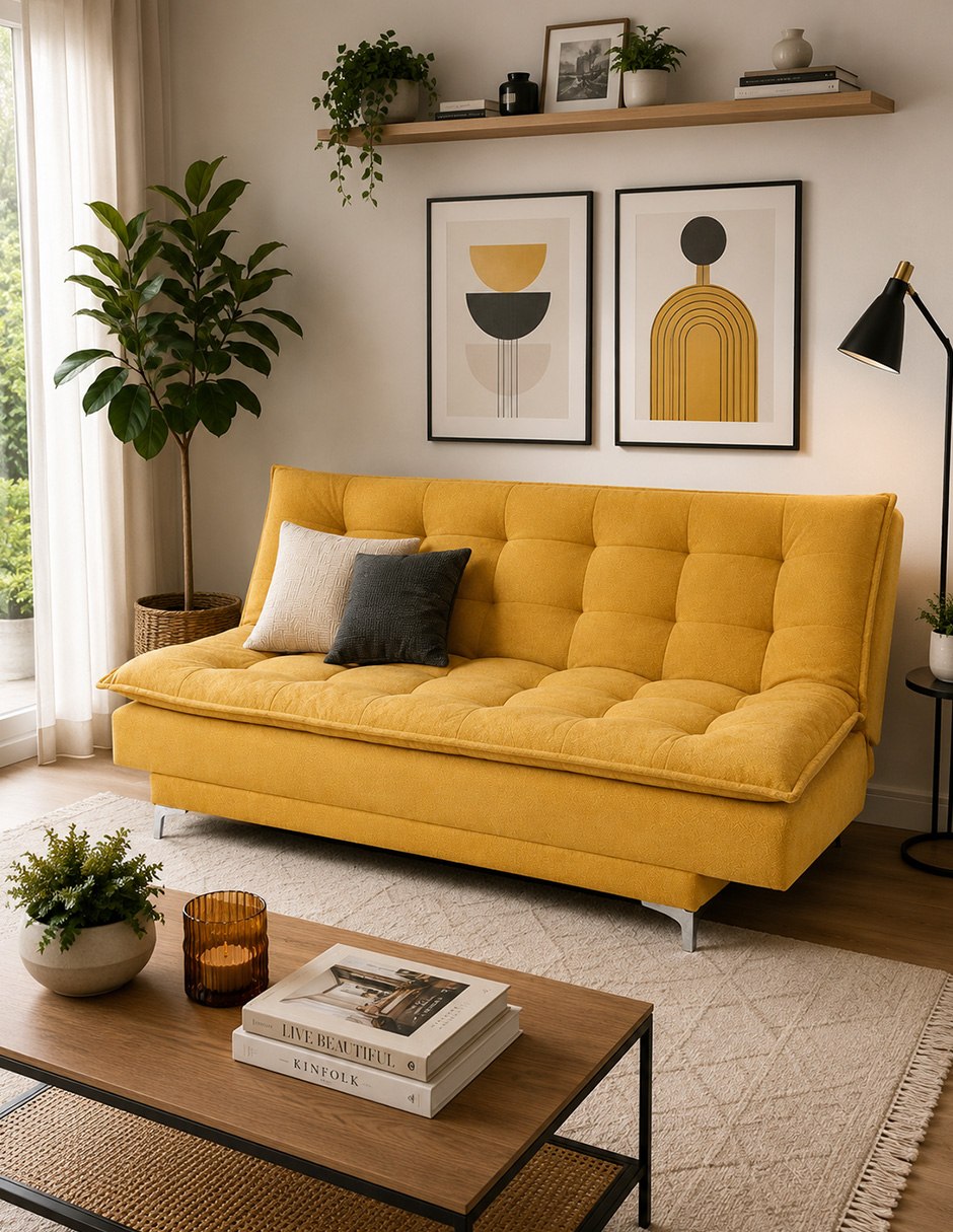 Sofá cama M & E Muebles de chenille