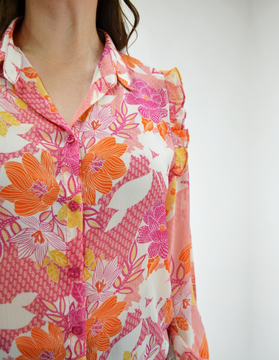 Blusa Roman Fashion manga larga para mujer