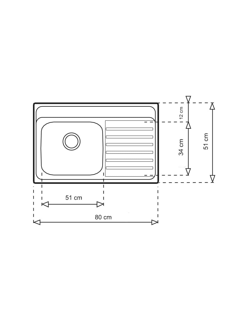 Tarja de acero inoxidable Teka con escurridor derecho TKWAY800.5101C1EDXMAS