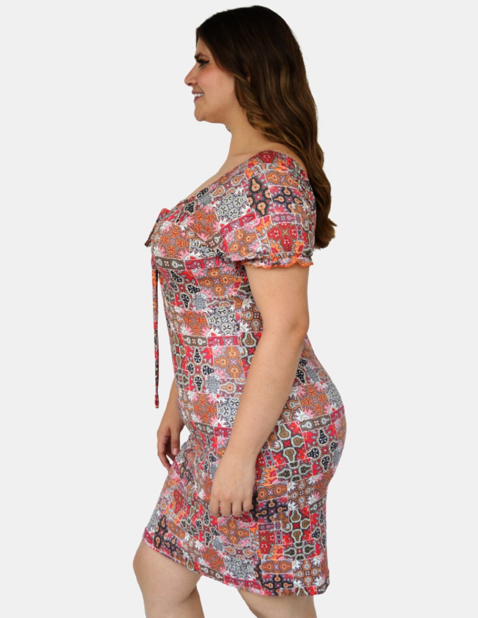 Vestido arriba rodilla casual para mujer 5