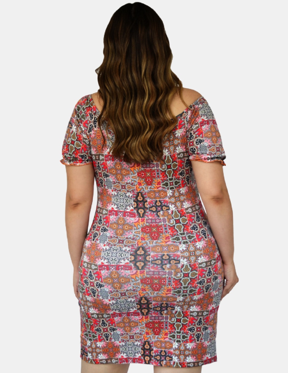 Vestido arriba rodilla casual para mujer 4