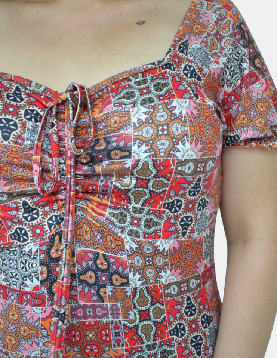 Vestido arriba rodilla casual para mujer 3