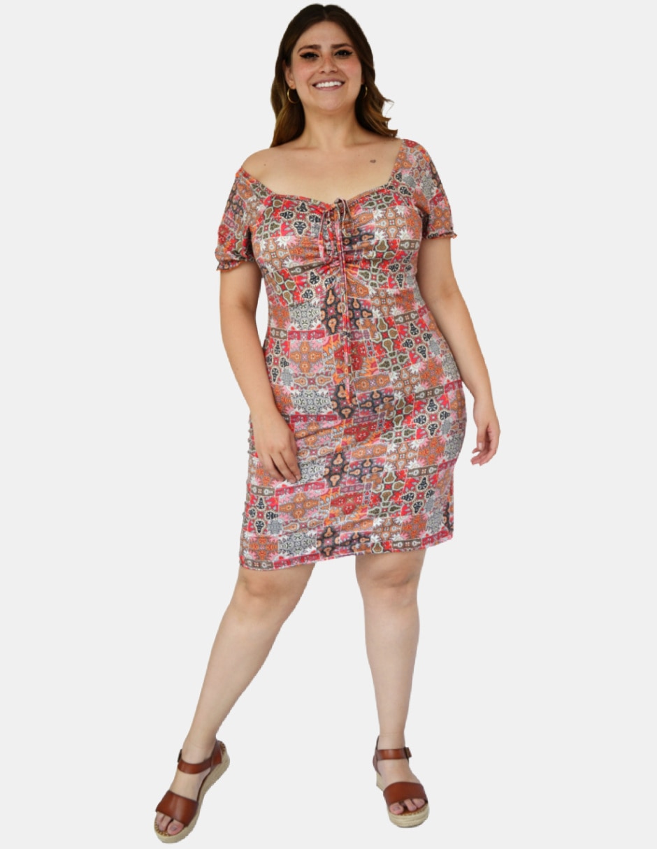 Vestido arriba rodilla casual para mujer 2