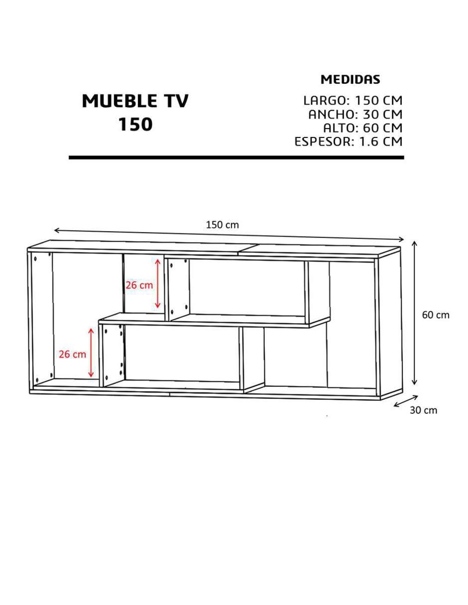 Mueble de TV armable de MDF 5
