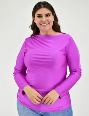 Blusa Roman Fashion manga larga para mujer