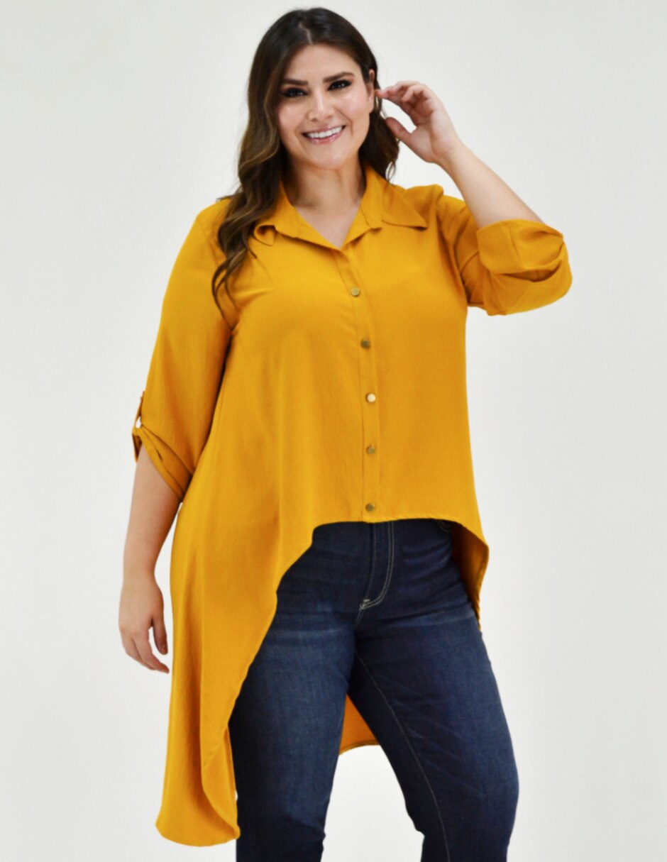 Blusa Roman Fashion manga 3/4 para mujer