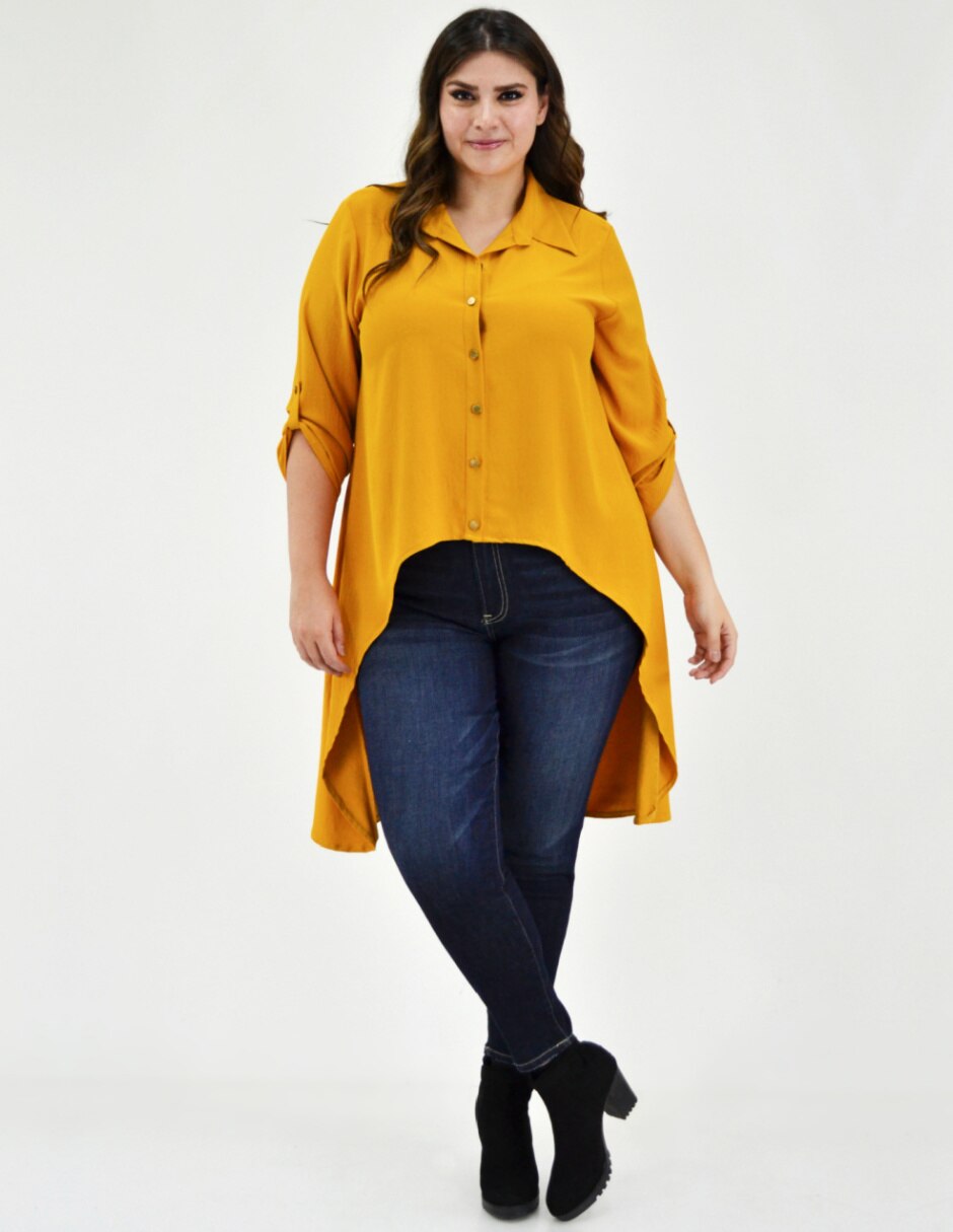 Blusa Roman Fashion manga 3/4 para mujer
