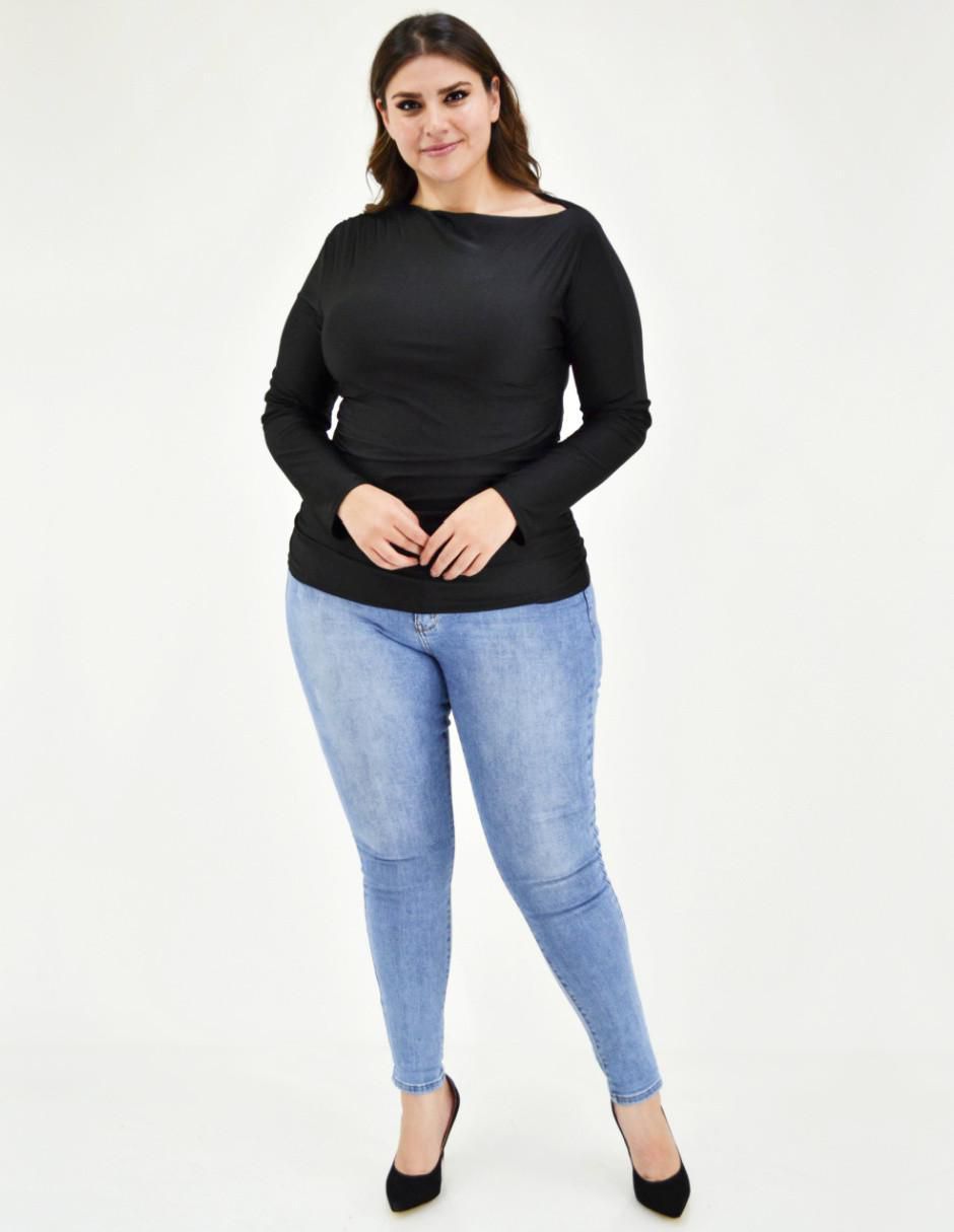 Blusa Roman Fashion manga larga para mujer