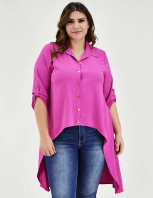 Blusa Roman Fashion manga 3/4 para mujer