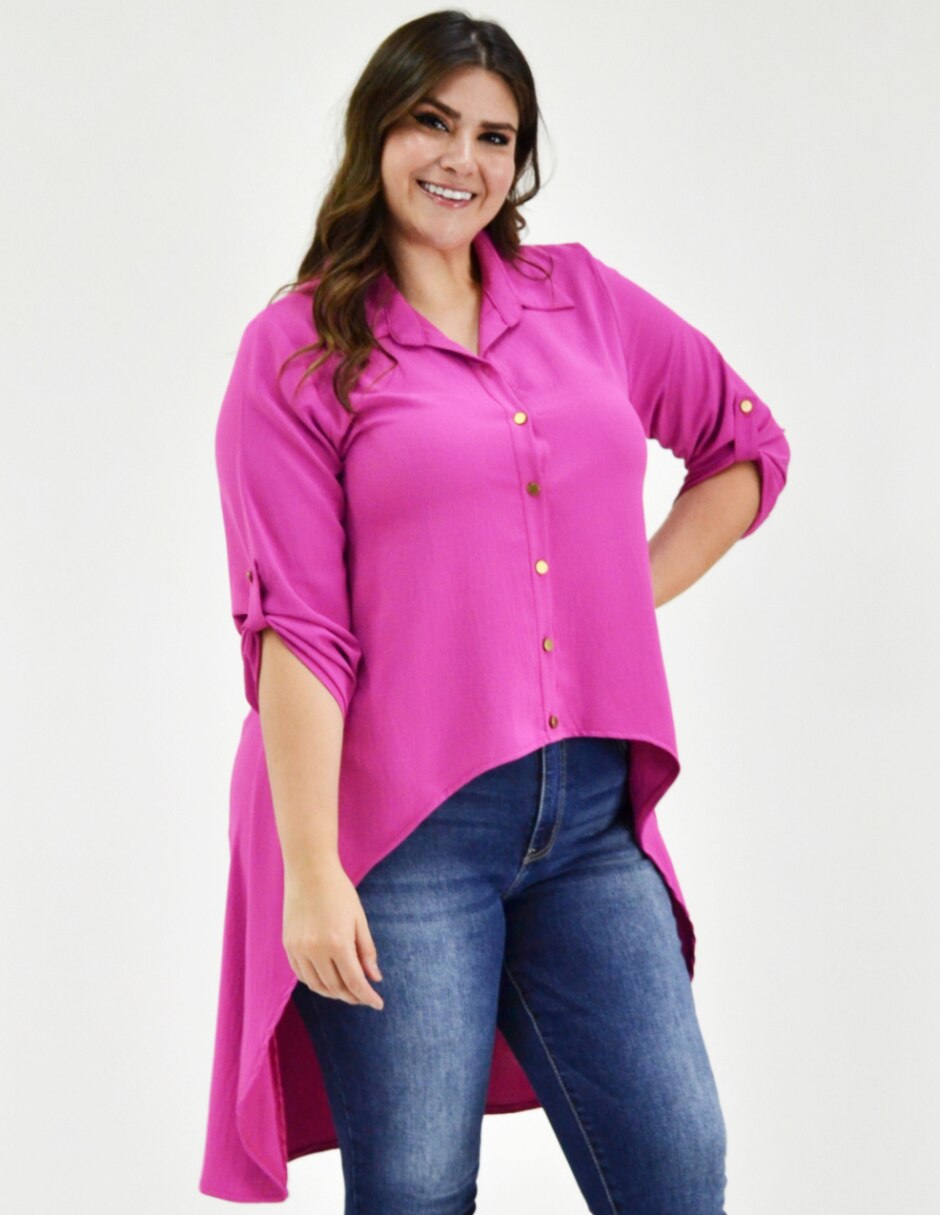 Blusa Roman Fashion manga 3/4 para mujer