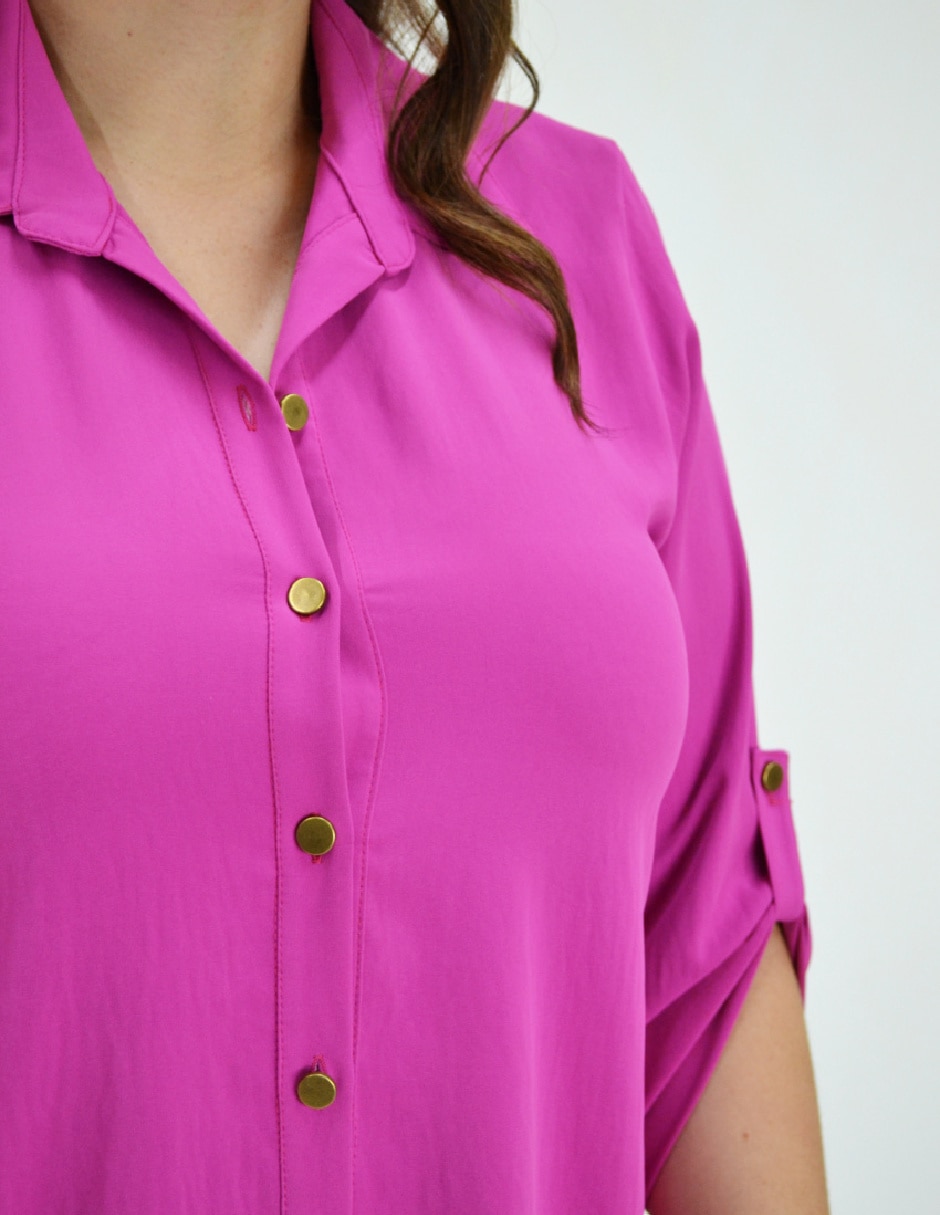 Blusa Roman Fashion manga 3/4 para mujer