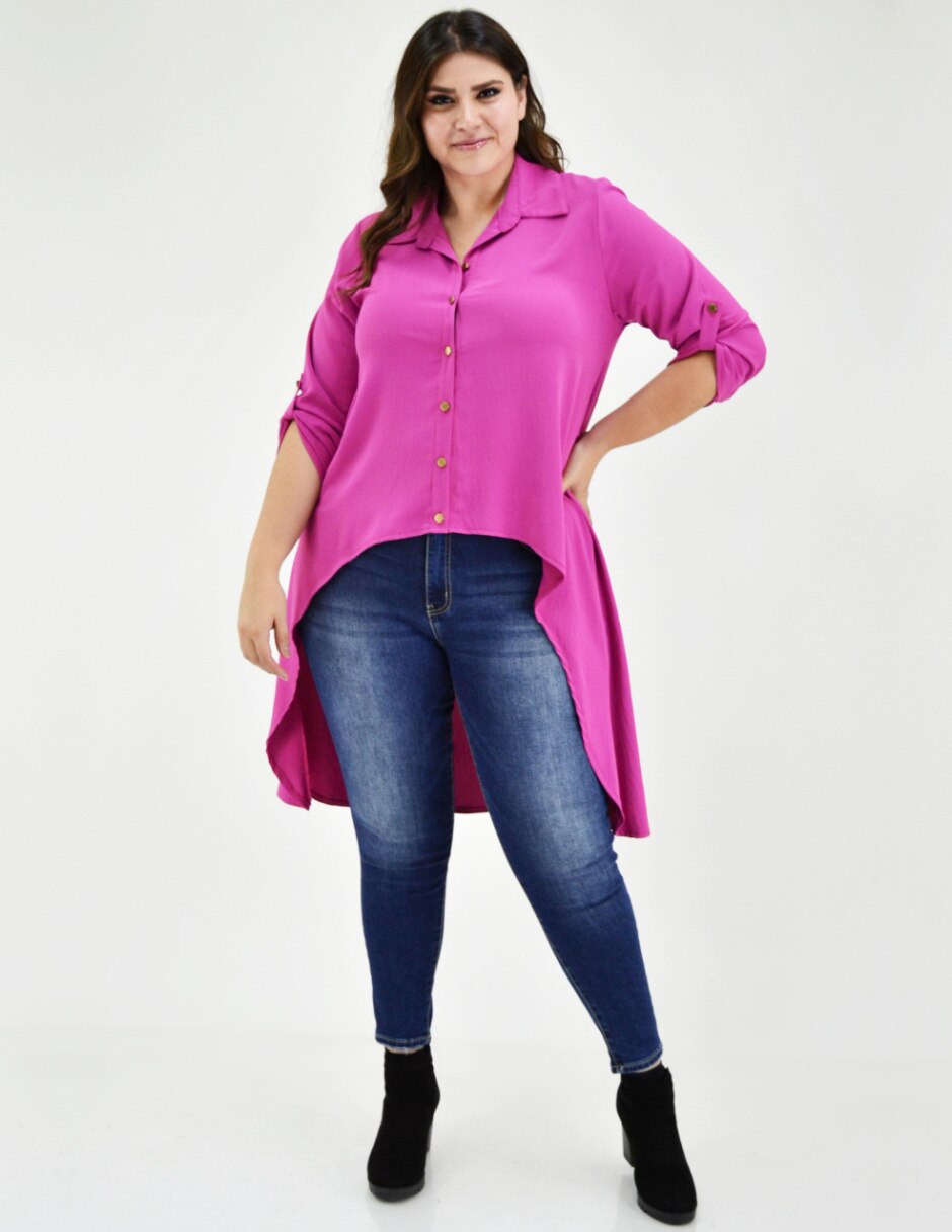 Blusa Roman Fashion manga 3/4 para mujer