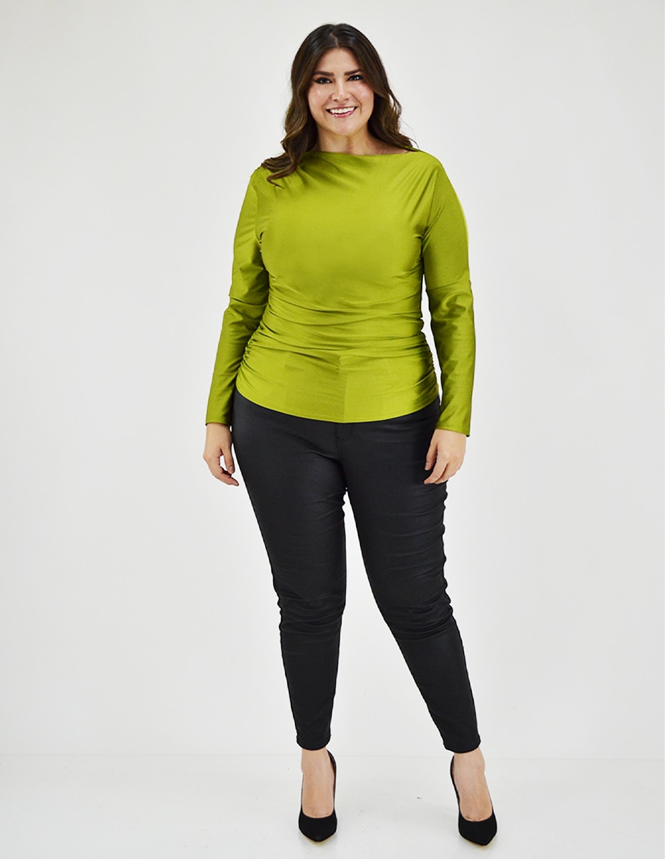 Blusa Roman Fashion manga larga para mujer