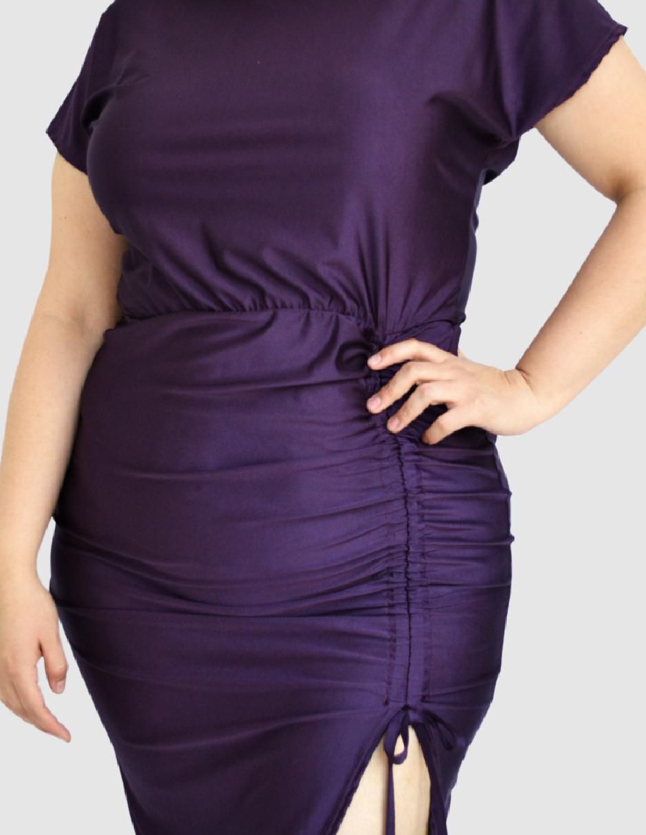 Vestido arriba rodilla de fiesta escote Medio
