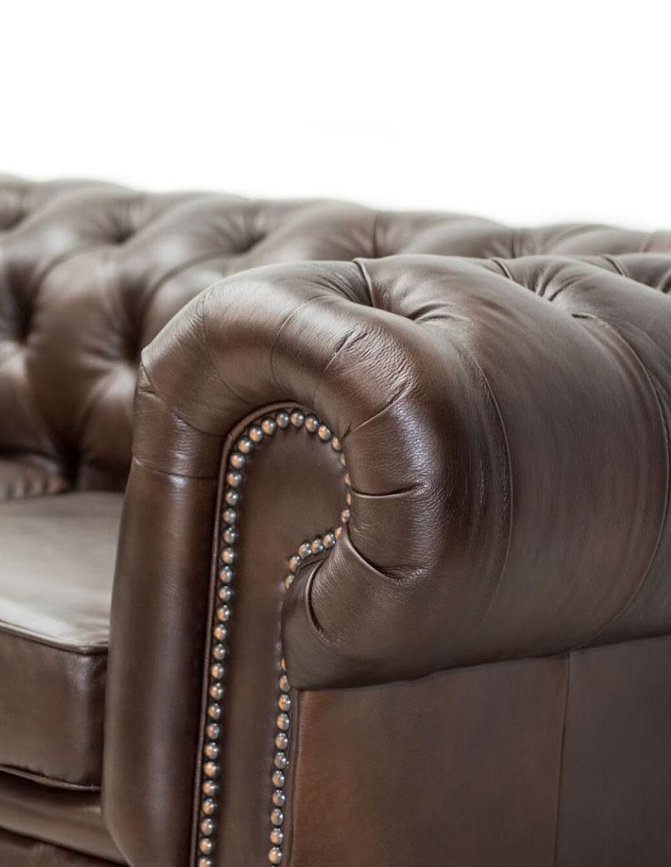 Sofá Chesterfield de piel