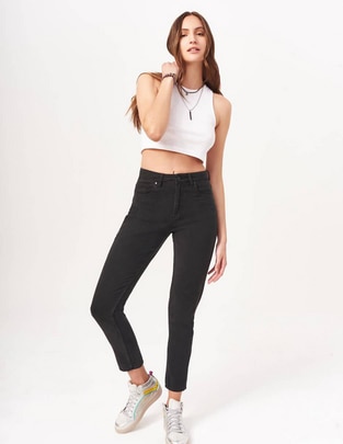 Jeans mom corte cintura alta para mujer
