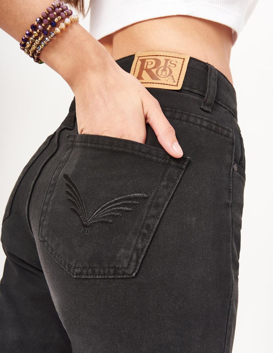 Jeans mom corte cintura alta para mujer 5