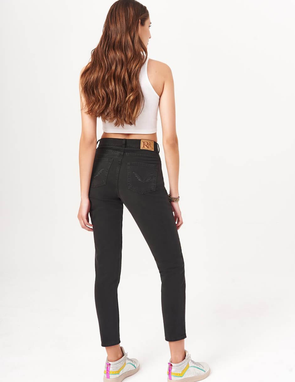 Jeans mom corte cintura alta para mujer 6