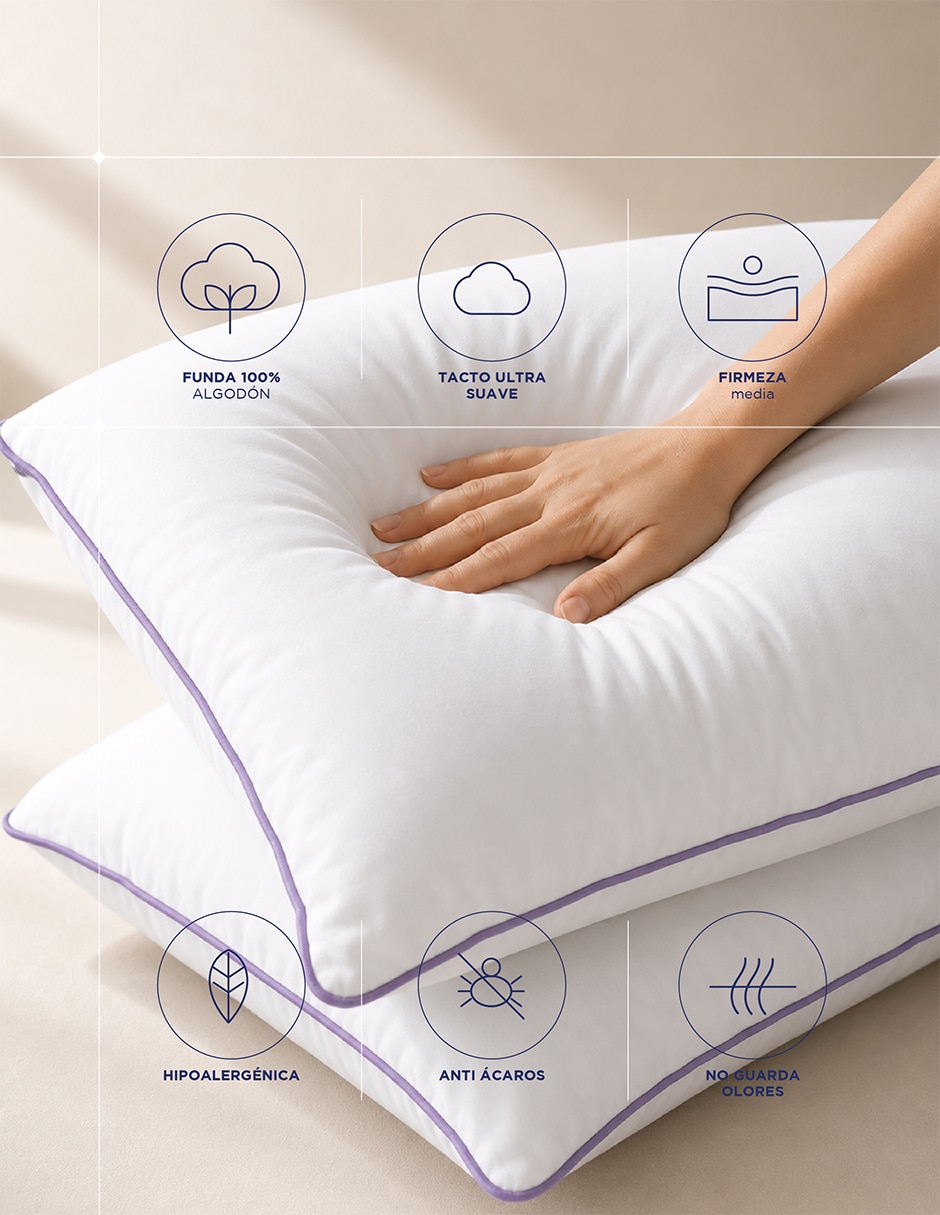 Set de almohada pillow firmeza media
