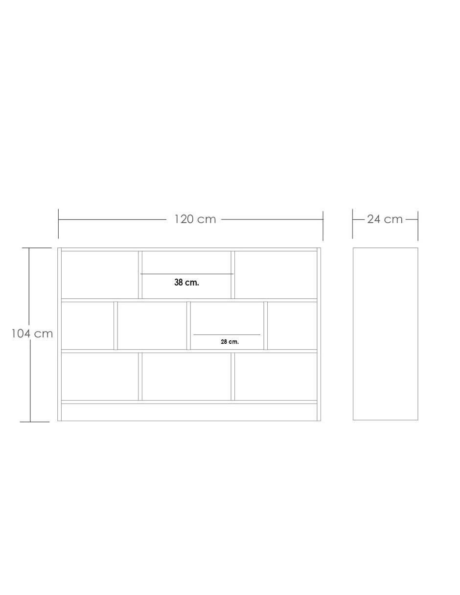 Librero armable de MDF 8
