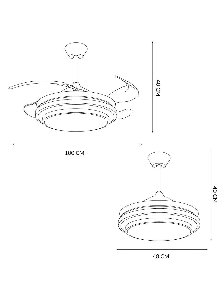 VENTILADOR DE TECHO F500VL01, PLATEADO 5