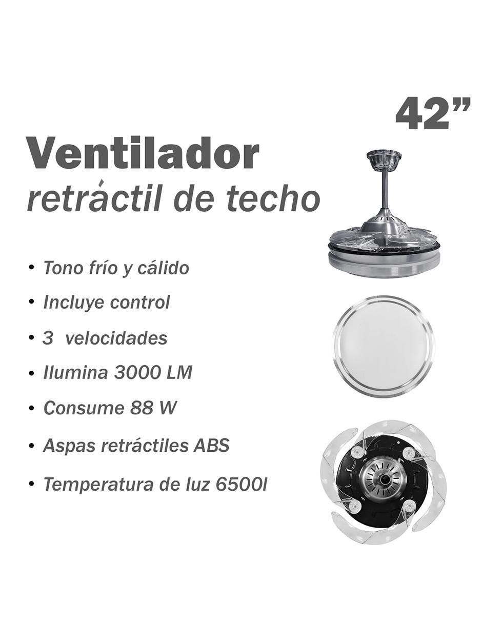 VENTILADOR DE TECHO F500VL01, PLATEADO 3